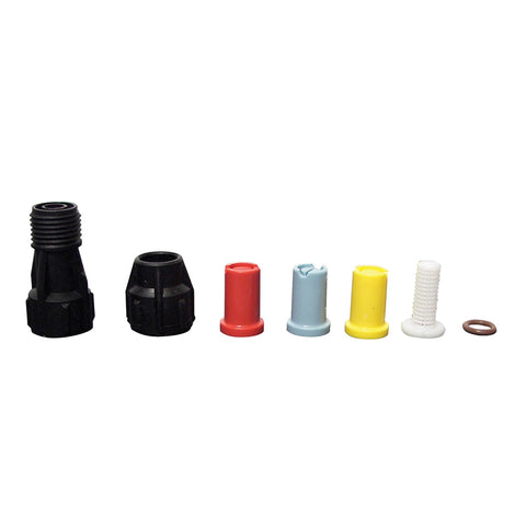Chapin International fan nozzle kit with colored tips for adjustable spray flow
