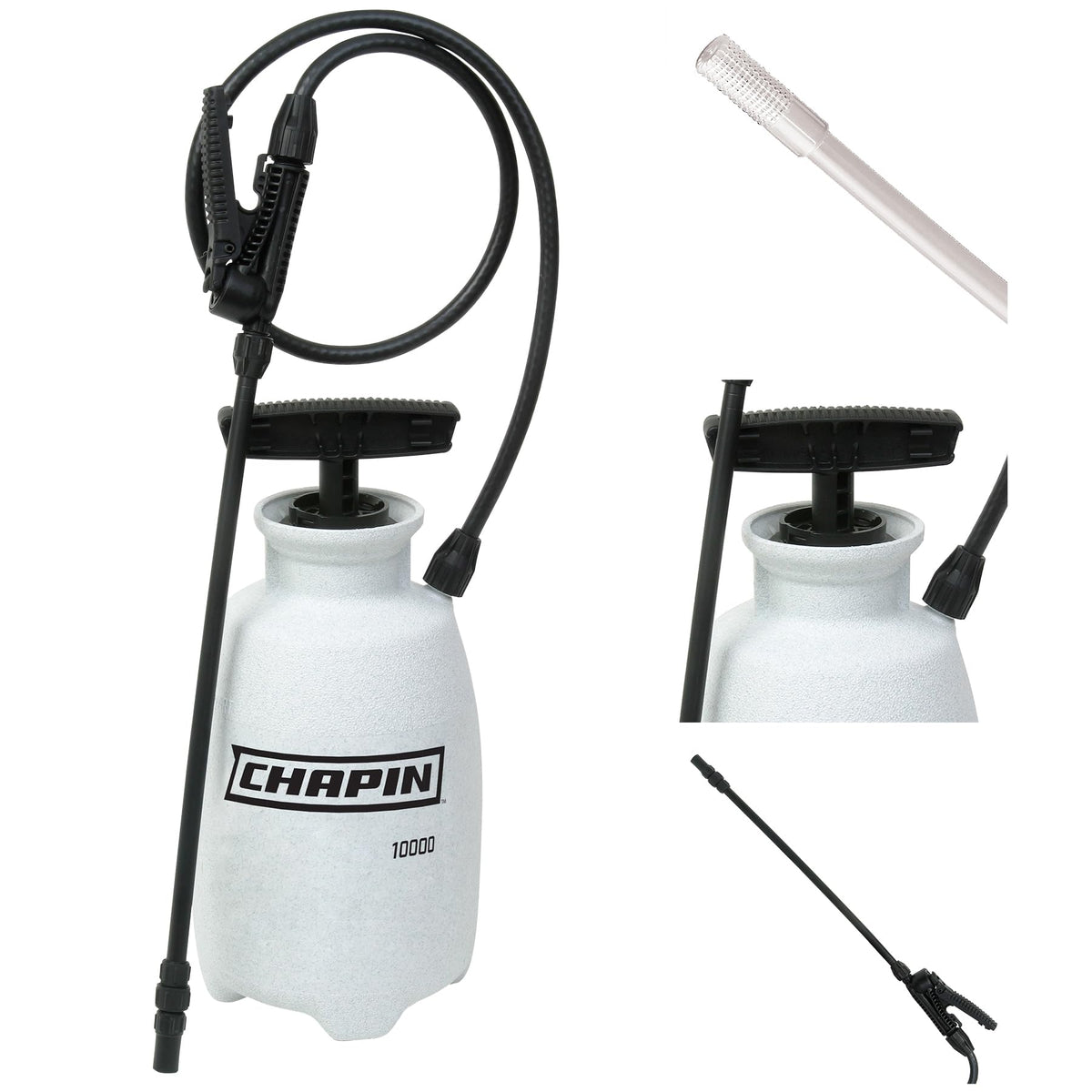 Chapin SureSpray half-gallon tank with ergonomic pump handle for comfortable spraying tasks.