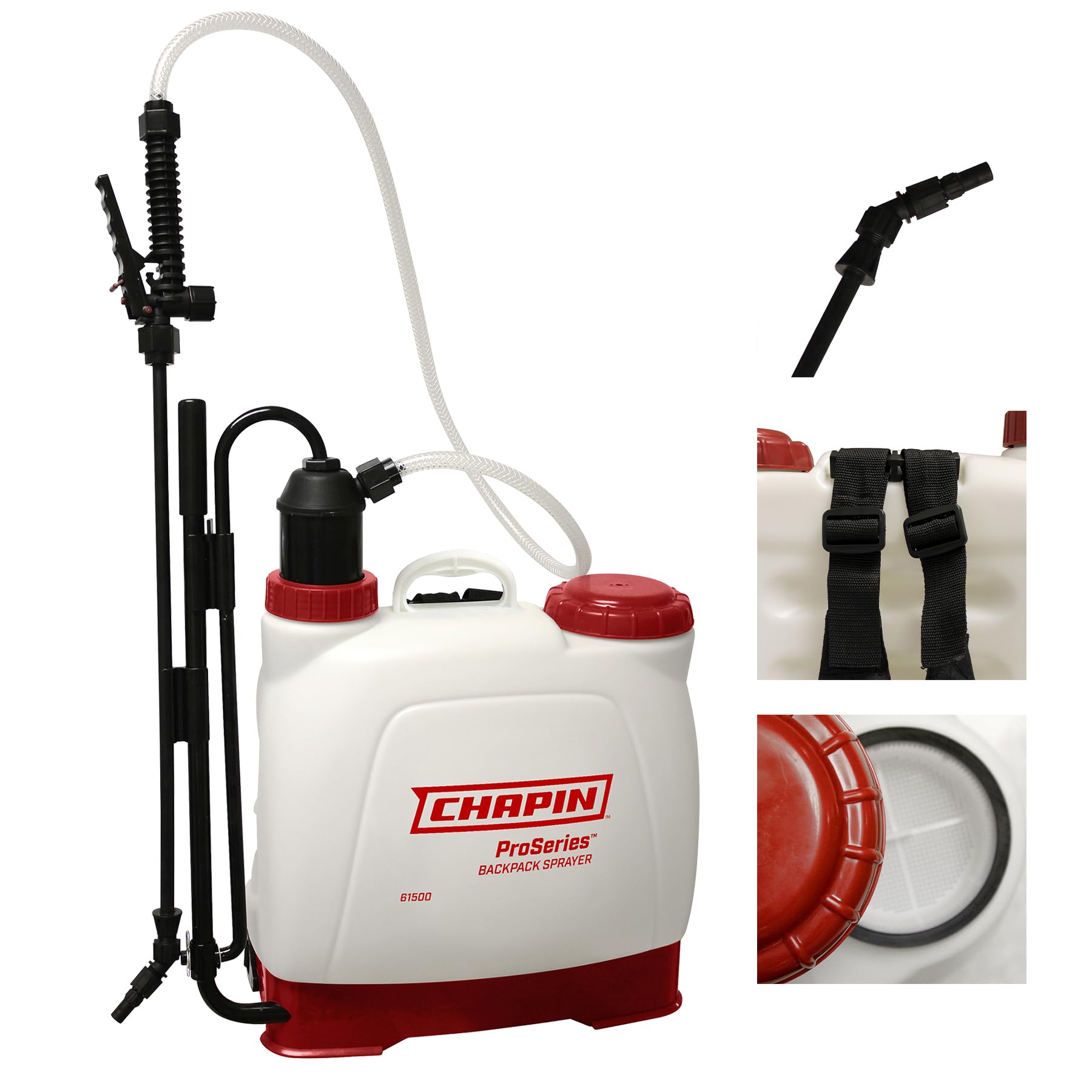 Chapin 61500 backpack sprayer with tank view aids quick fill checks