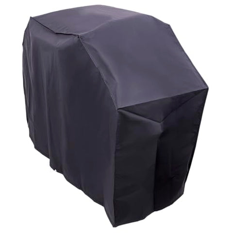Char-Broil 2-Burner Basic Grill Cover front close-up shows snug draw-string fit