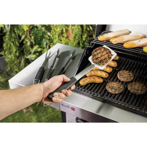 Char-Broil Aspire tool set hanging design for tidy storage.