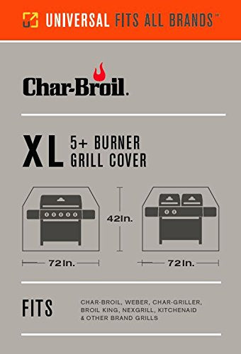 Char-Broil 5+ Ripstop Cover adjustable side straps secure it in high winds.