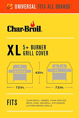 Char-Broil Performance grill cover side view blocks UV fade while keeping weather out.