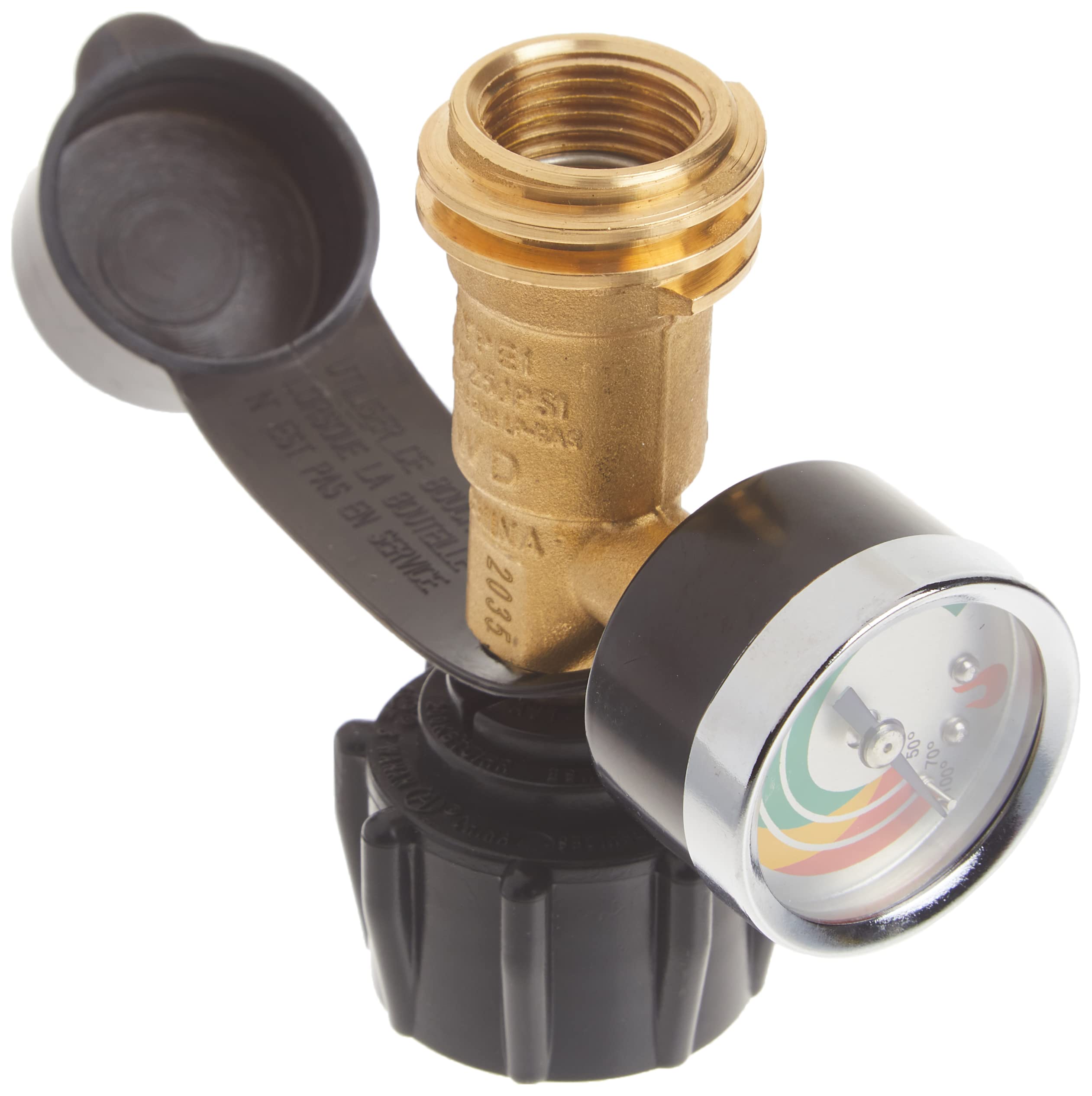 Char-Broil tank gauge with dual Type 1 OPD connection fits most tanks for quick setup.