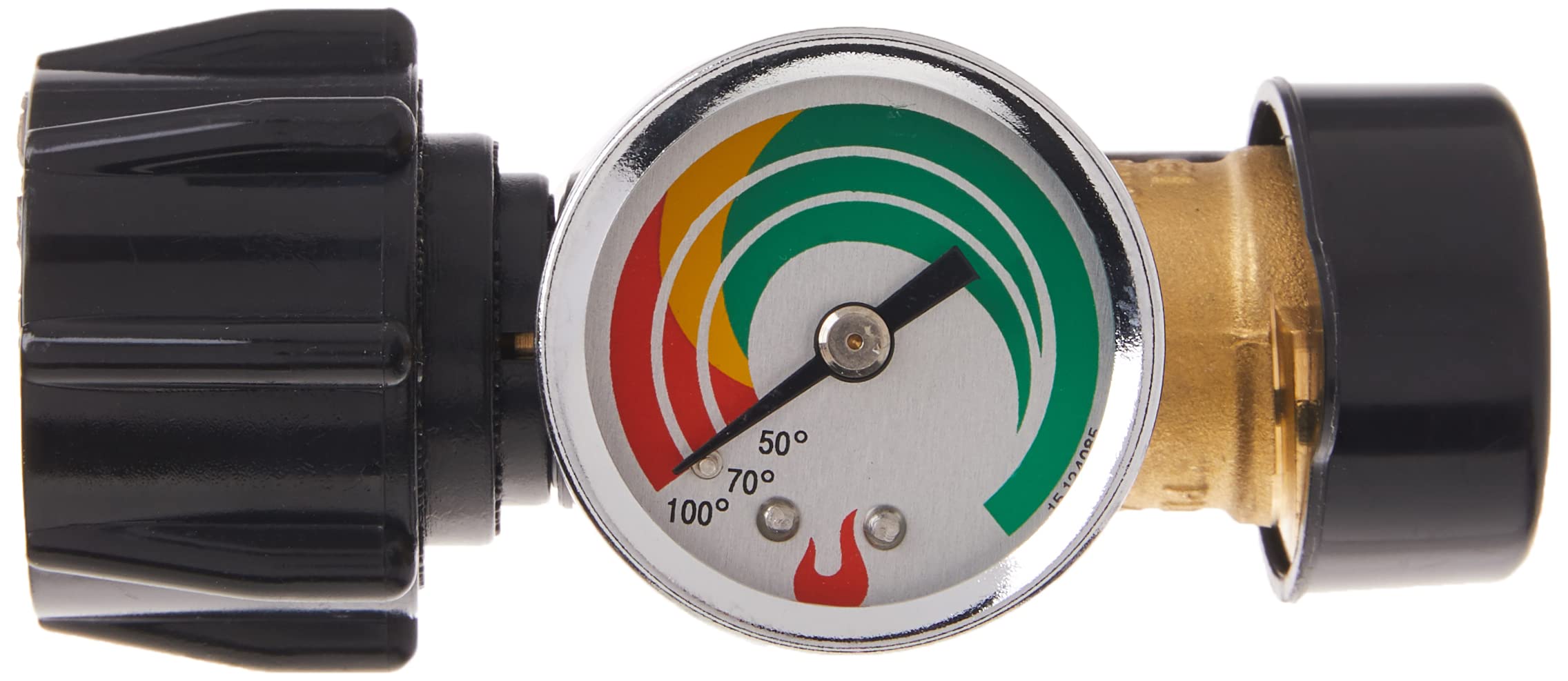 Char-Broil universal propane tank gauge display shows remaining fuel at a glance.