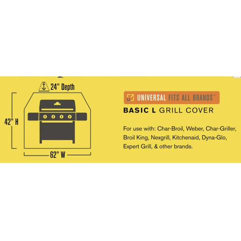 Char-Broil wind-resistant fasteners ensure secure cover during gusts.