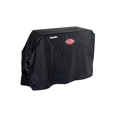Char-Griller 8075 cover material detail emphasizes PVC lining moisture protection.