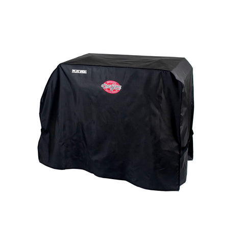 Char-Griller 8075 cover on grill demonstrates year-round protection.