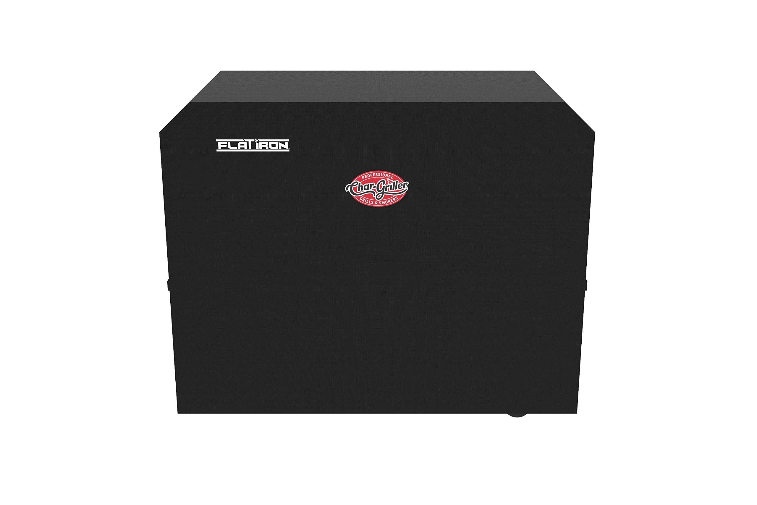 Char-Griller 8075 cover side view shows snug, protective fit.