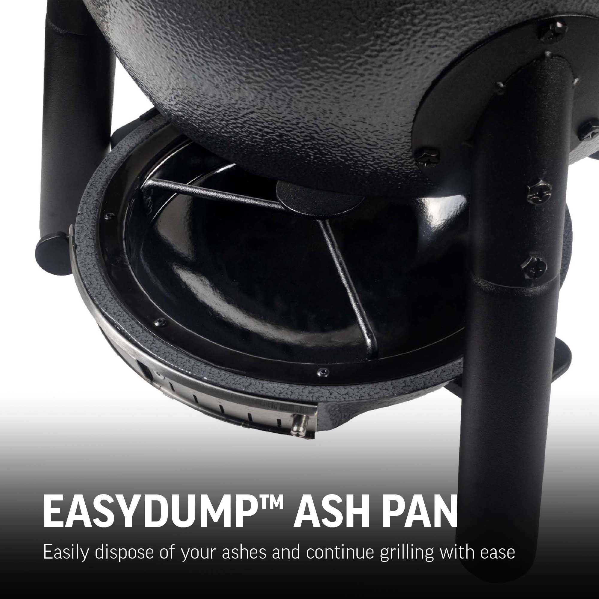 Char-Griller AKORN Jr dual dampers for precise temperature control.