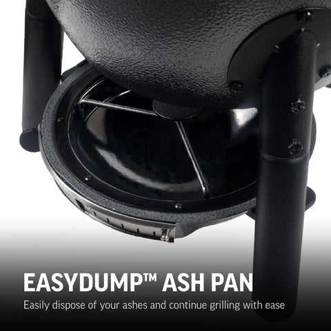 Char-Griller AKORN Jr dual dampers for precise temperature control.