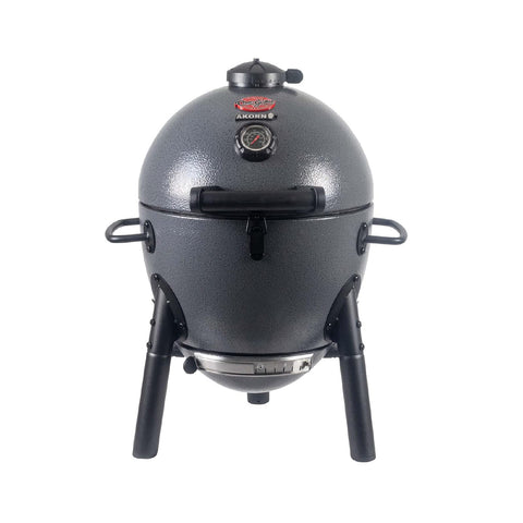 Char-Griller AKORN Jr portable kamado grill for on-the-go barbecue with efficient heat retention.