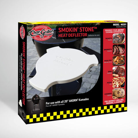 Char-Griller AKORN Smokin' Stone ideal for keeping meat moist during cooking.