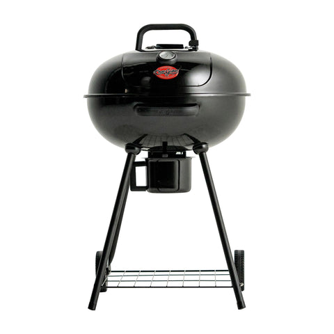Char-Griller CG30040725 22-inch kettle lid closeup highlighting heat retention for even cooking