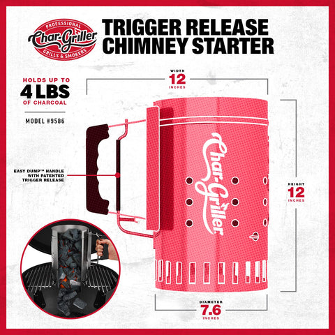 Durable galvanized steel construction of Char-Griller starter