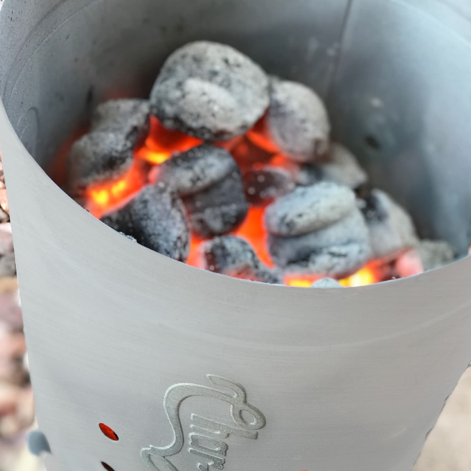 Sleek ergonomic design of Char-Griller chimney starter