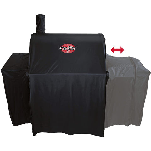 Char-Griller cover interior with PVC lining guards against moisture.