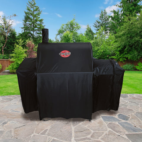 Char-Griller cover showcases weather-resistant fabric for year-round use.