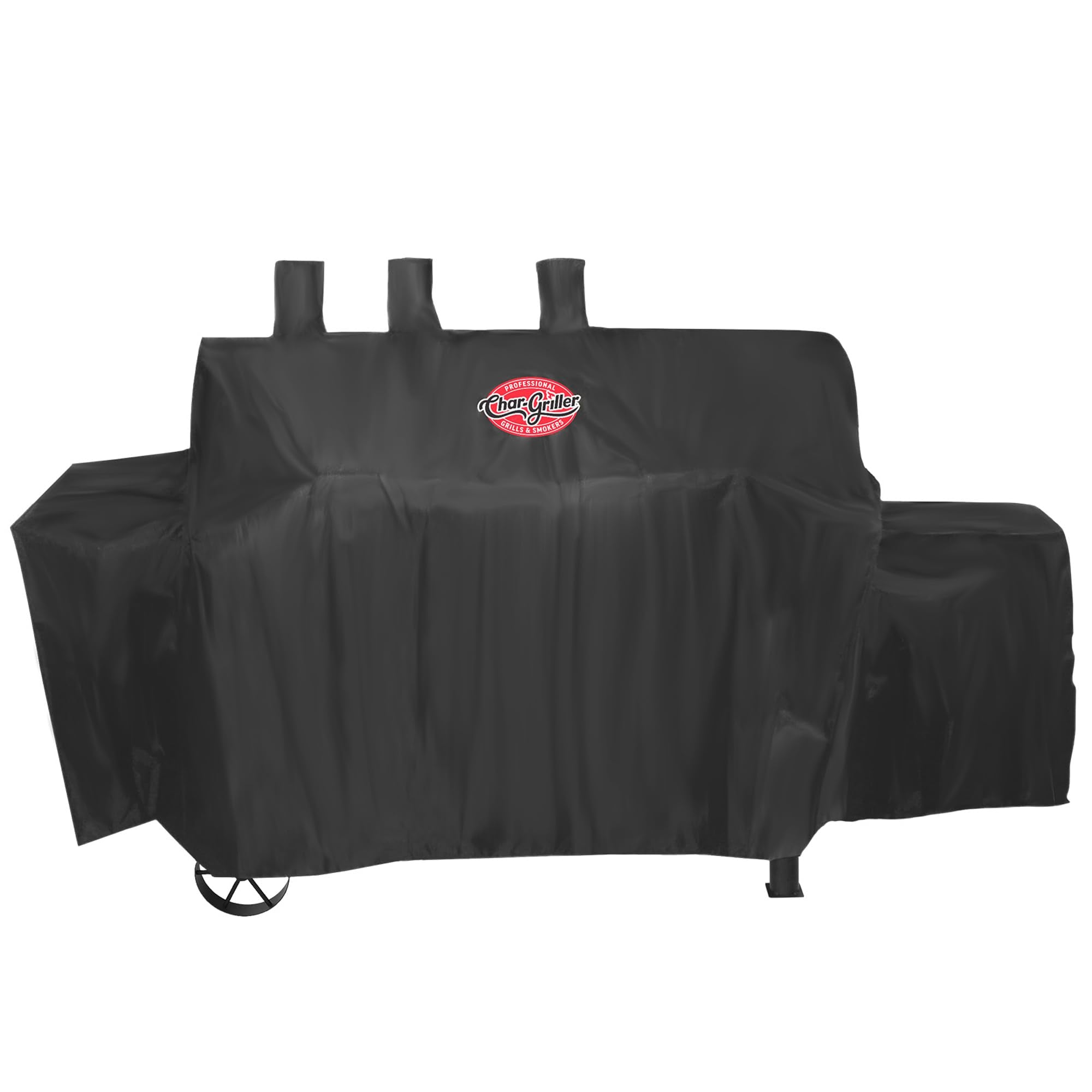 Char-Griller Texas Trio cover around the side fire box shields from wind and rain