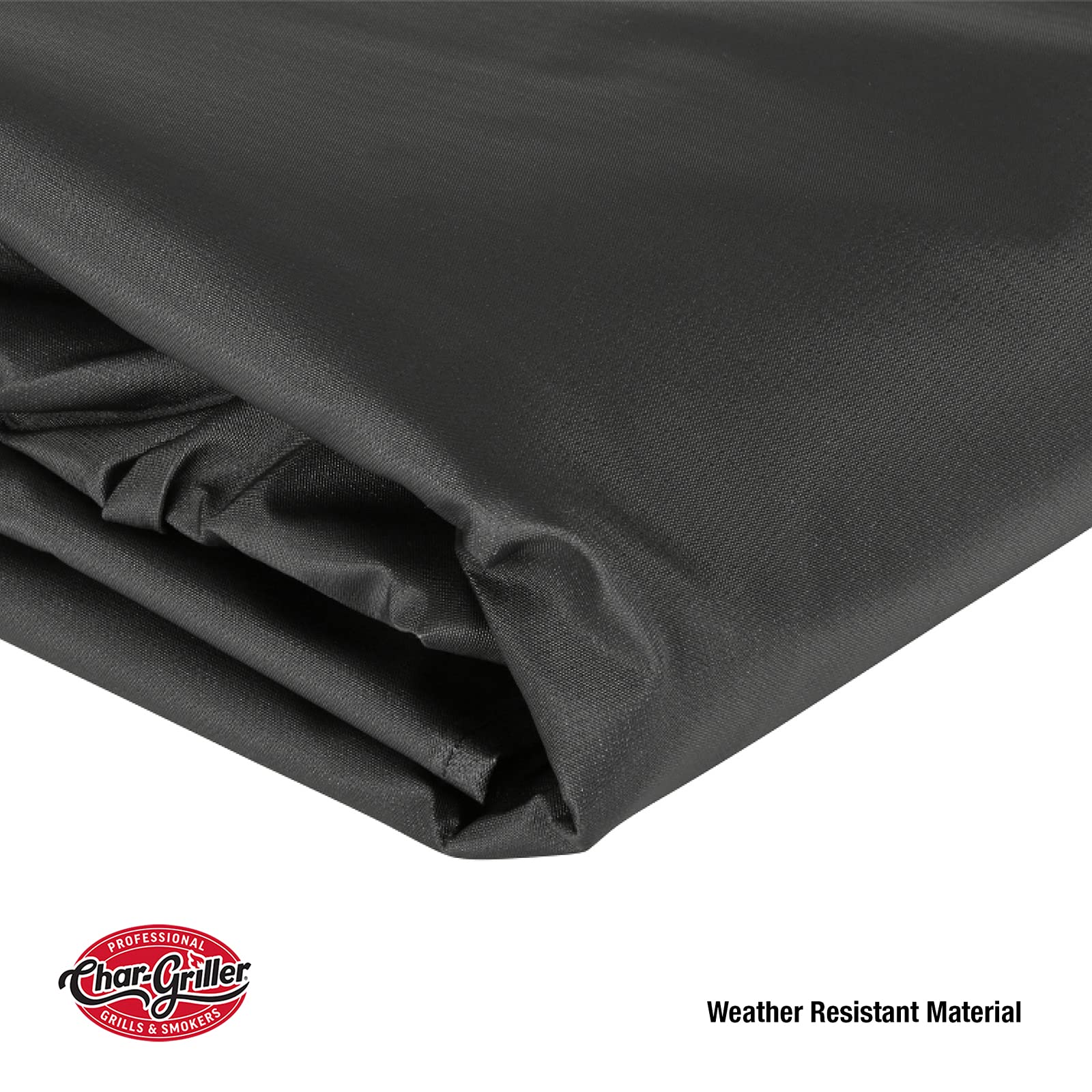 Storage-ready Char-Griller Wrangler cover shown for off-season