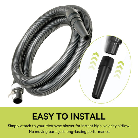 Easy to attach to Metrovac blowers for immediate high velocity airflow.