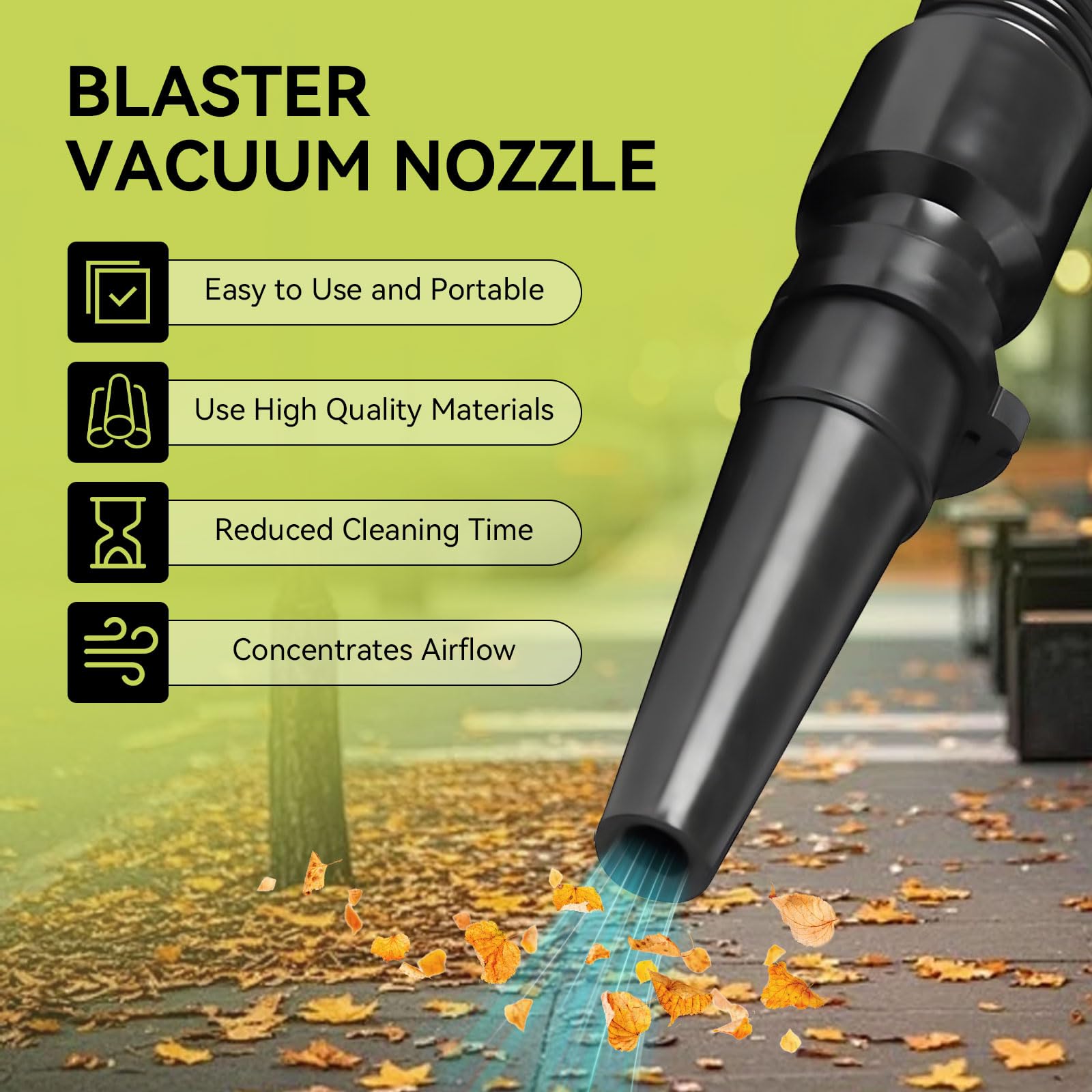 Heavy-duty MVC-195AA nozzle shows secure compatibility with Metrovac B3 and MB.