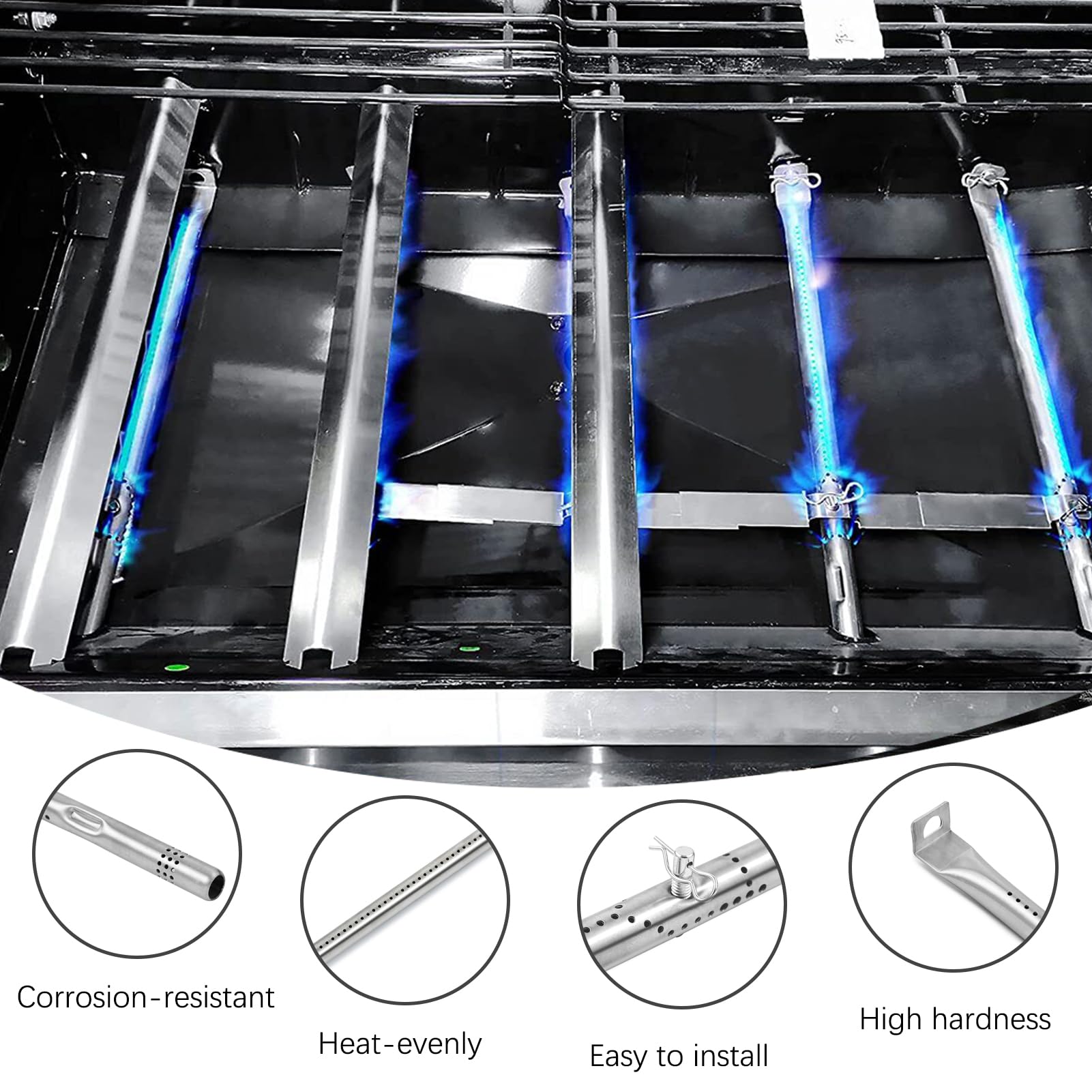 Charbrofire burner tube 15-1/8 in delivers reliable flame for steady cooking.