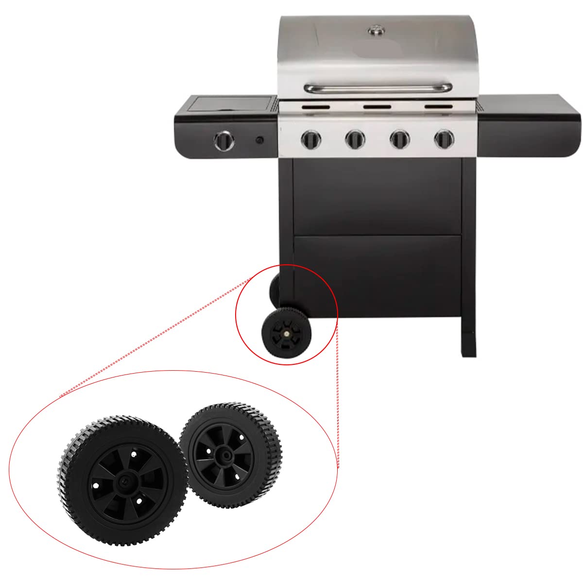 Charbrofire G437-0037-W1 wheel side view for quick swap