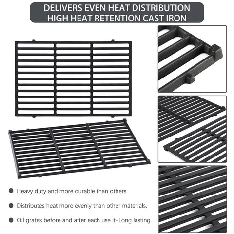Charbrofire Genesis E-330 heat deflectors shield burners during cooking.