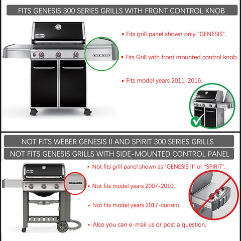 Charbrofire Genesis E-330 compatibility kit fits Weber 300-series.