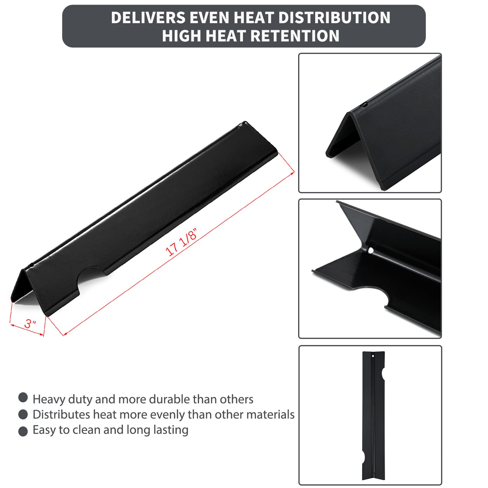 Charbrofire Genesis II flavorizer bars maintain even heat for searing and cooking.