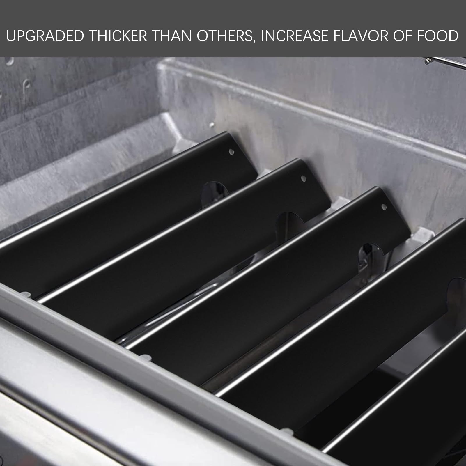 Charbrofire Genesis II porcelain enameled steel bars provide durable grilling surface.