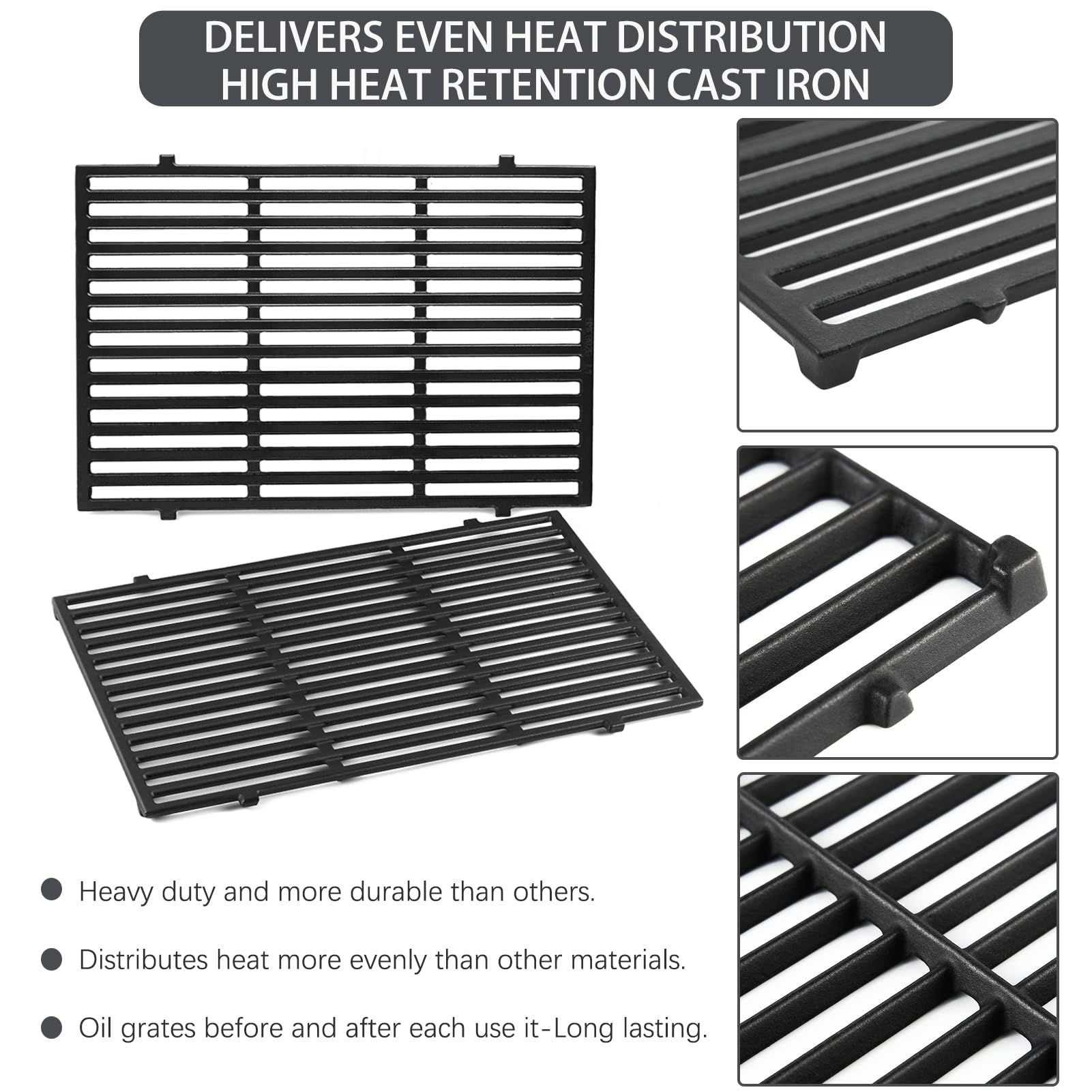 Charbrofire Genesis II dimensions indicate 18.75 by 13.25 inches per grate