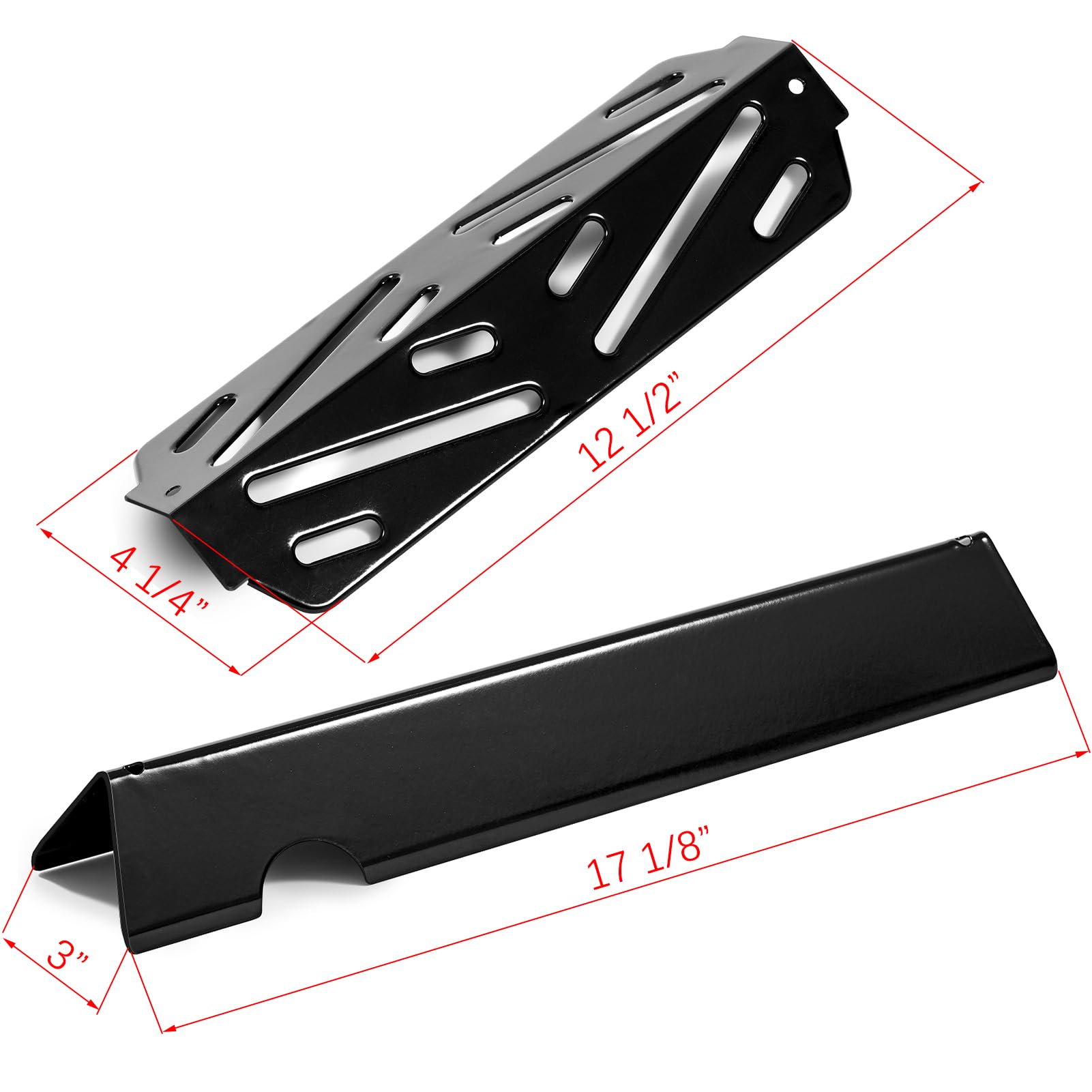 Charbrofire Genesis II heat deflectors, three pieces, protect burners during grilling.
