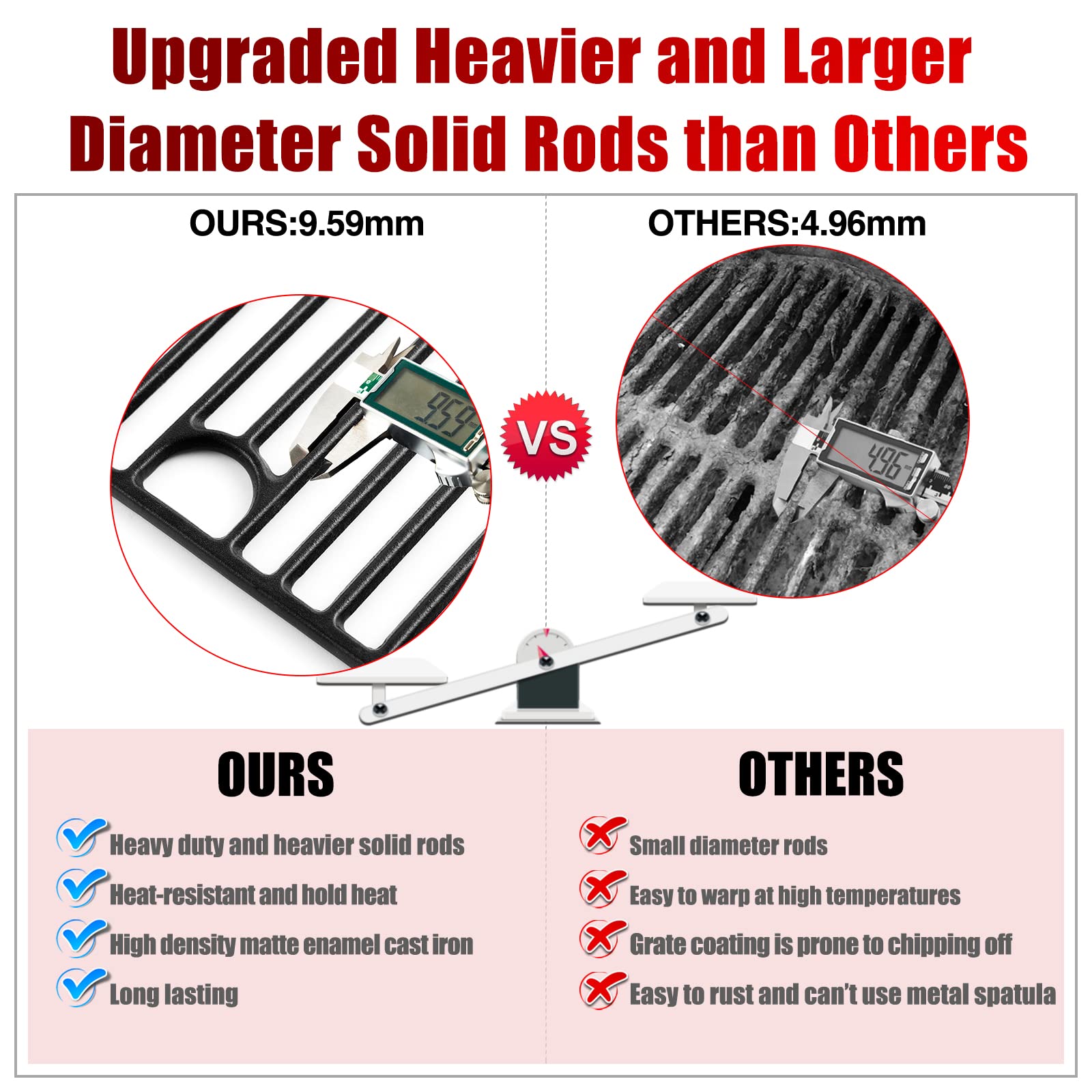 Charbrofire narrow grates 17x7 inches for precise heat zones.