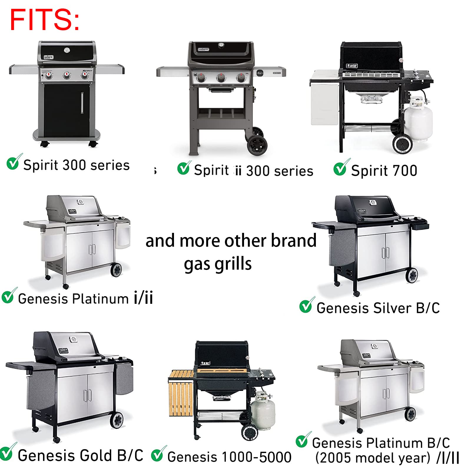 Charbrofire Weber Spirit E330 grates installation view illustrating easy fit and coverage