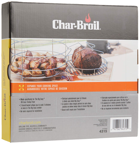 Char-Broil Big Easy bunk bed basket is dishwasher safe for cleanup