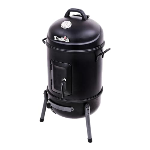 Char-Broil Bullet Smoker fire bowl close-up showing porcelain coating and durability.
