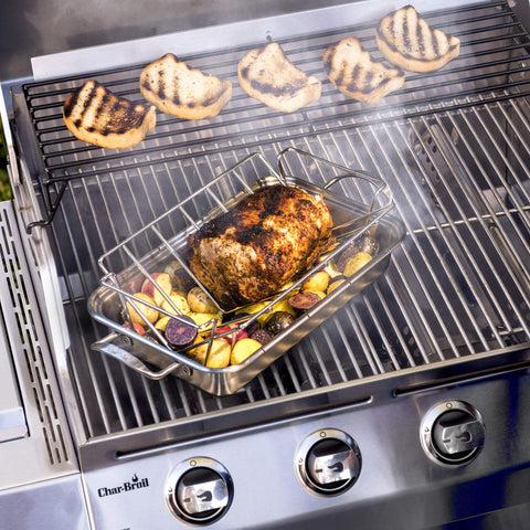 Charbroil Rib & Roast Rack enhances oven or grill setups for versatile meals