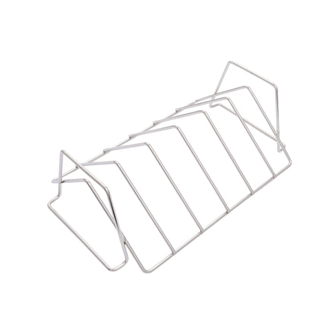 Charbroil Grill Plus Rib & Roast Rack front view, space-saving rib stacking