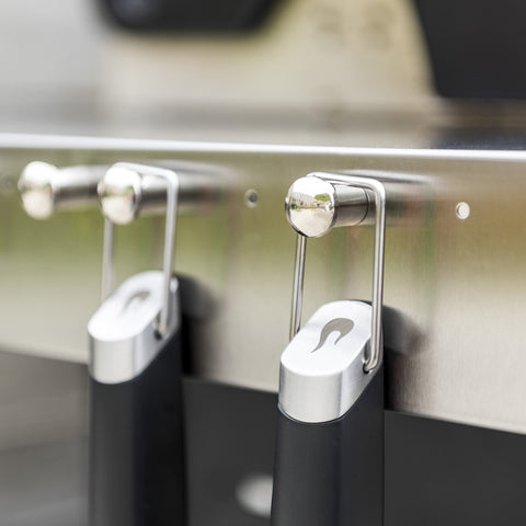 Charbroil 4-pack grill tool hooks provide versatile storage for spatulas and tongs.
