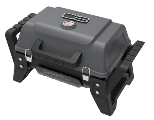 Charbroil Grill2Go X200 lid and firebox reveal durable cast-aluminum construction.