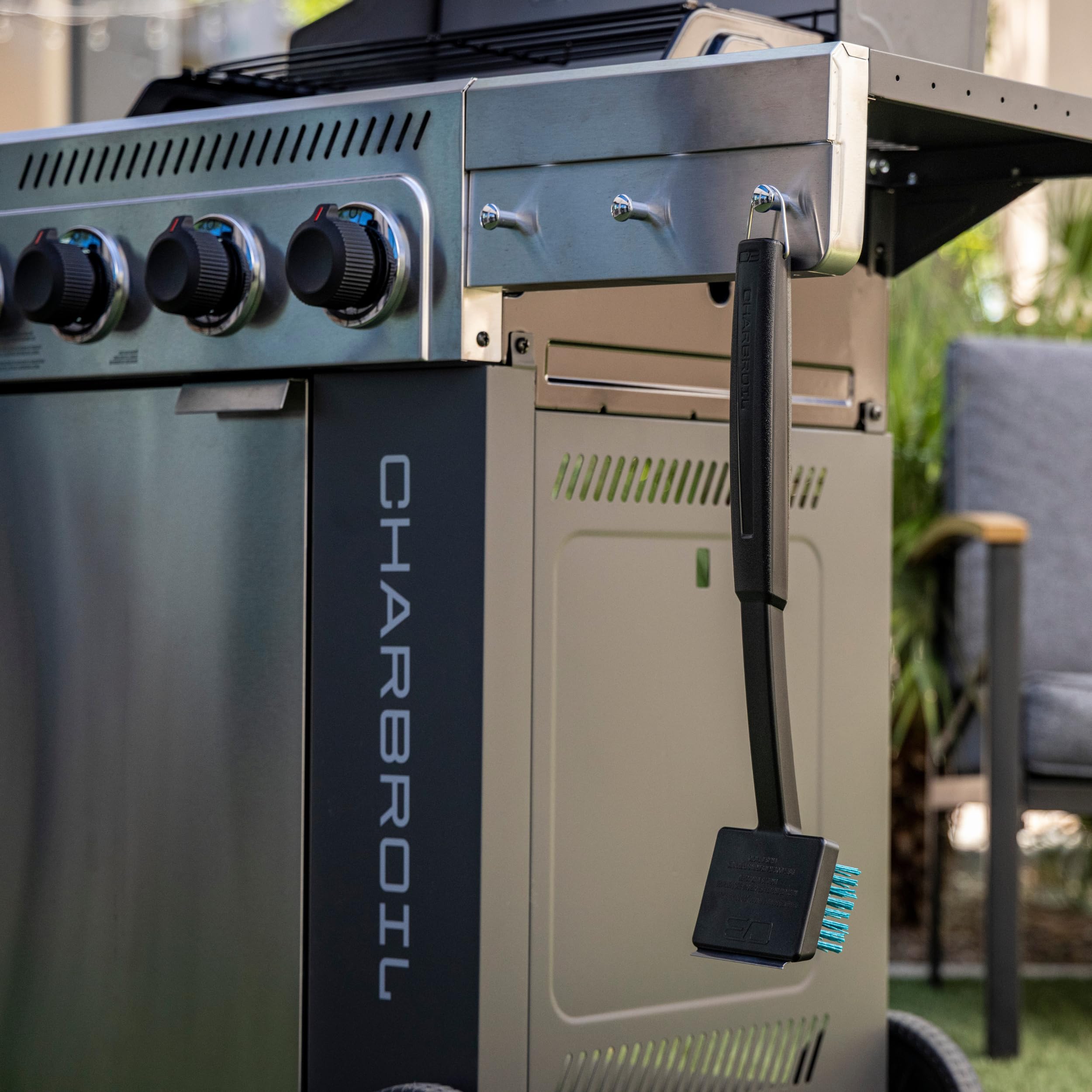 Charbroil hanging hook enables ready storage after grilling