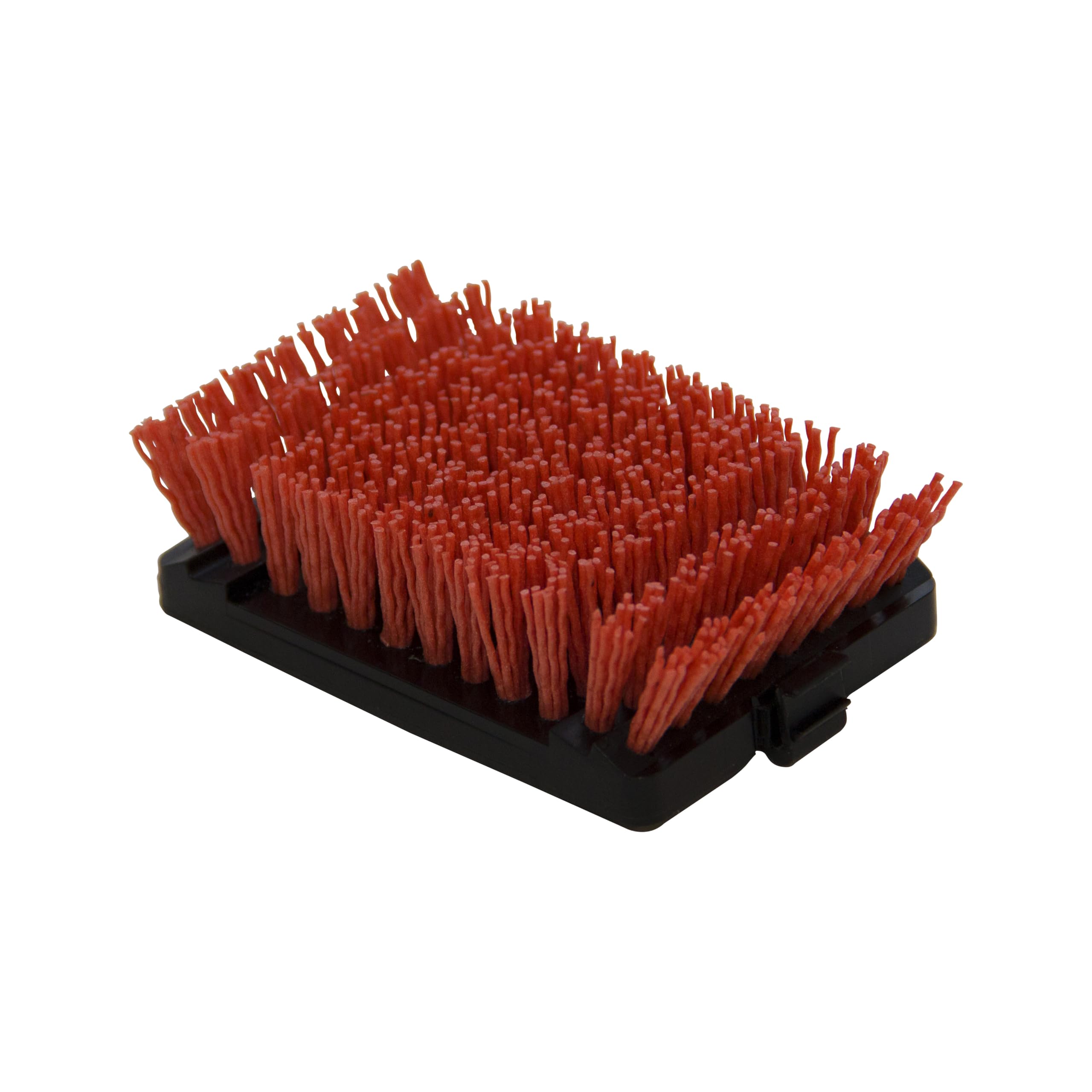 Charbroil SAFER replacement head closeup with vivid red nylon bristles for safe cleaning