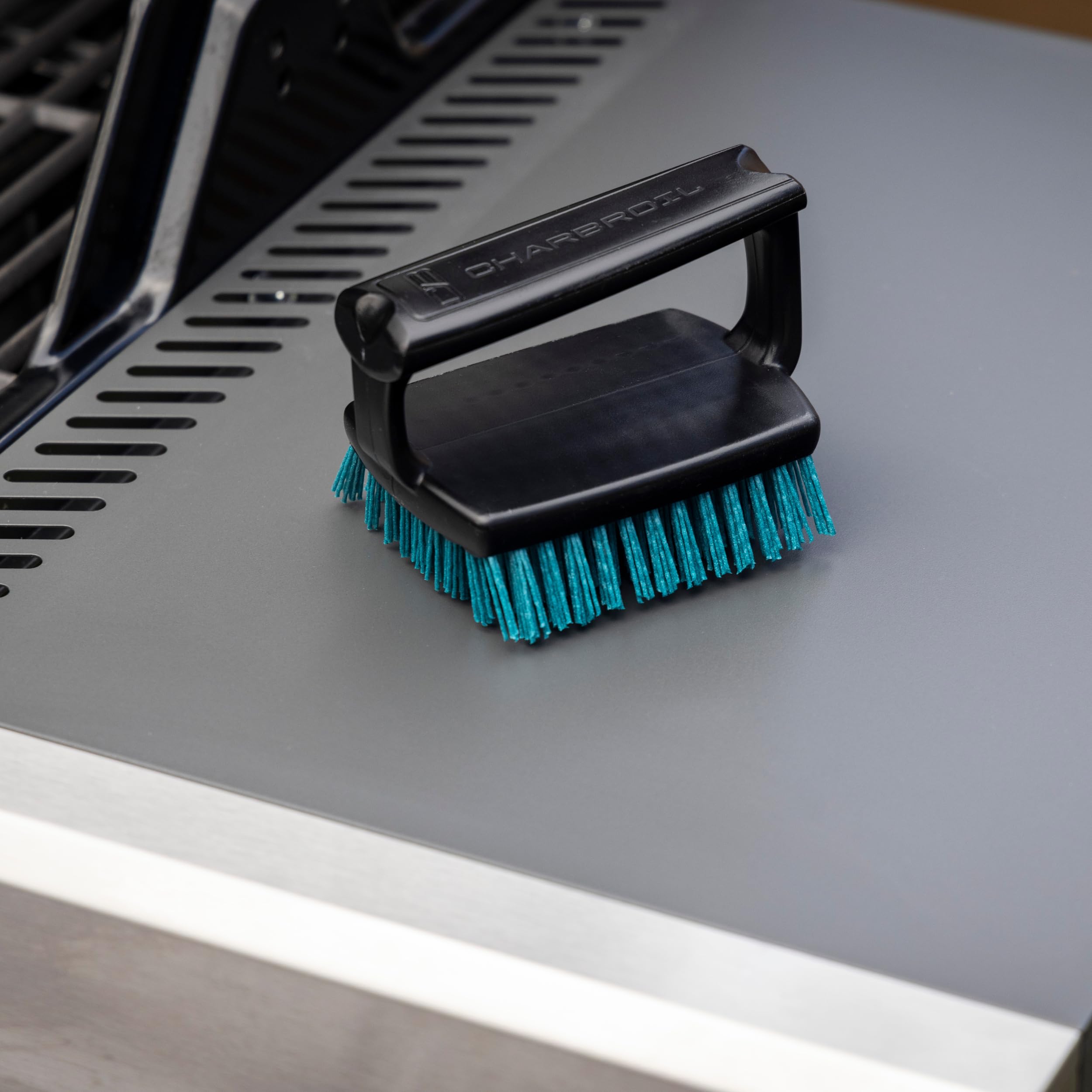Charbroil Cool-Clean technology lets you clean while grates stay cooler.