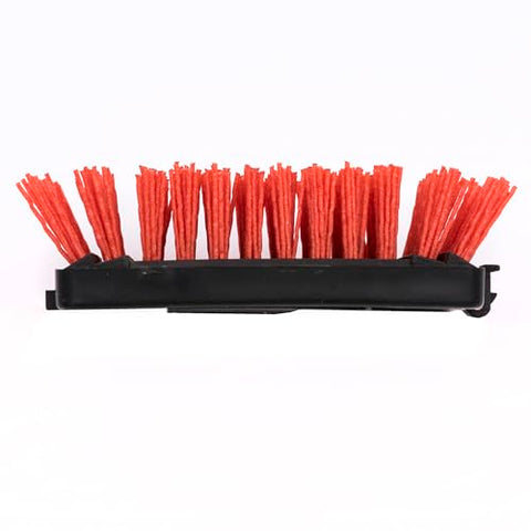 Charbroil SAFER nylon bristles closeup highlighting 5x-thick bristles for visibility