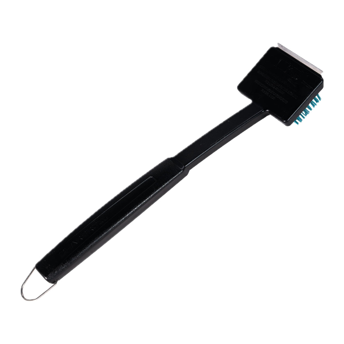Charbroil safer replaceable head brush with emerald grit-infused bristles for safe cleaning