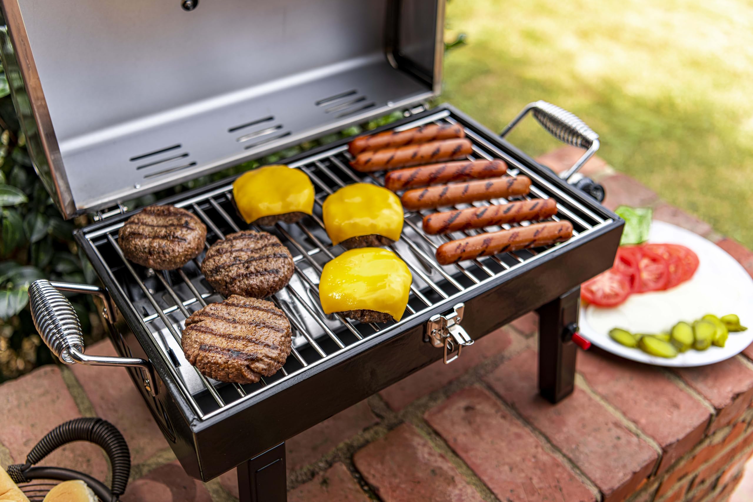 Charbroil durable steel construction with high-temperature finish resists the elements.