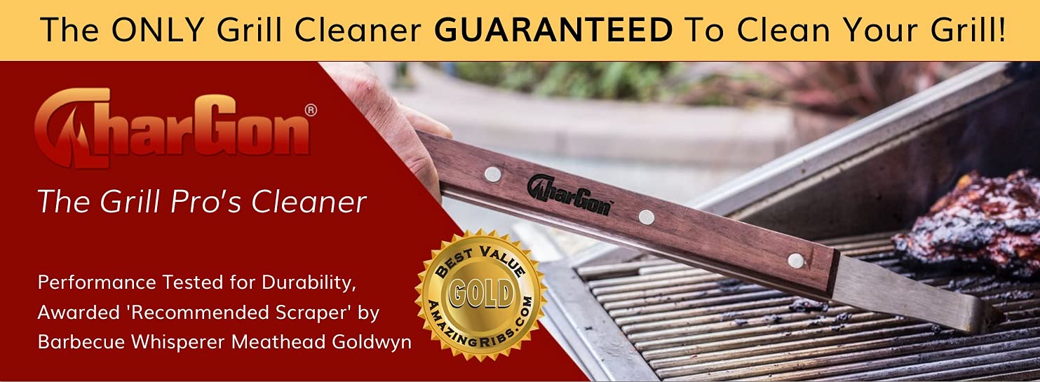 CharGon angled tip and contoured sides for safe cleaning of hot or cold rods