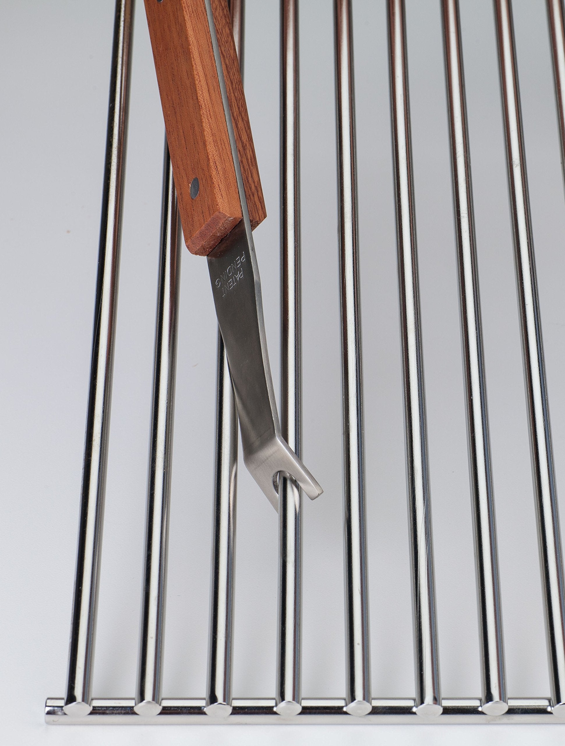 CharGon bristle-free design helps prevent food contamination during grill cleanup